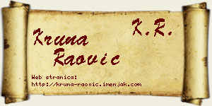 Kruna Raović vizit kartica
